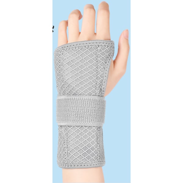 Grå handledsstöd, handledsstöd i metall, handledsstöd för hand och handled för artrit