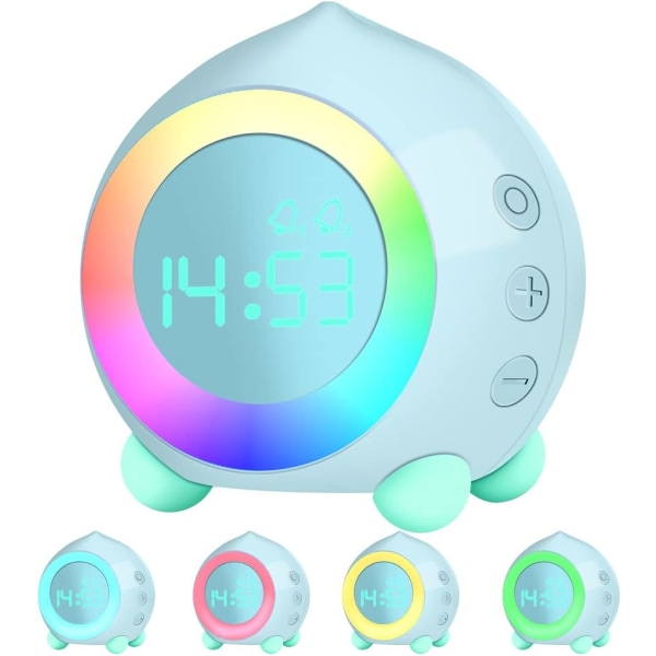 Children's Alarm Clock Bright LED Digital Night Light Smart USB M