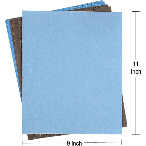 Sandpapper 1000/1500/2000/3000/4000/5000 9*11 tum torr slipning