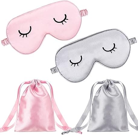 2 søte sovemasker for barn i silke
