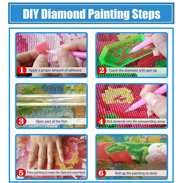 50x50cm Diamantmålning Fyrkantiga Pärlor 5D DIY Djur Elefant mult