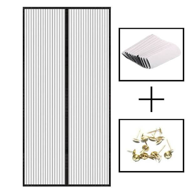 Magneettinen hyttysverkko-oviverho H210xL100 cm