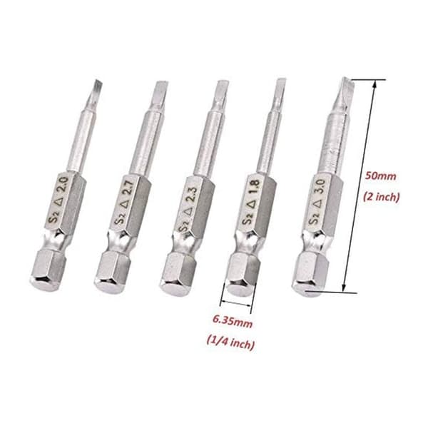 5PCS Magnetiske Skrutrekker Bits Triangelhode Sett S2 A