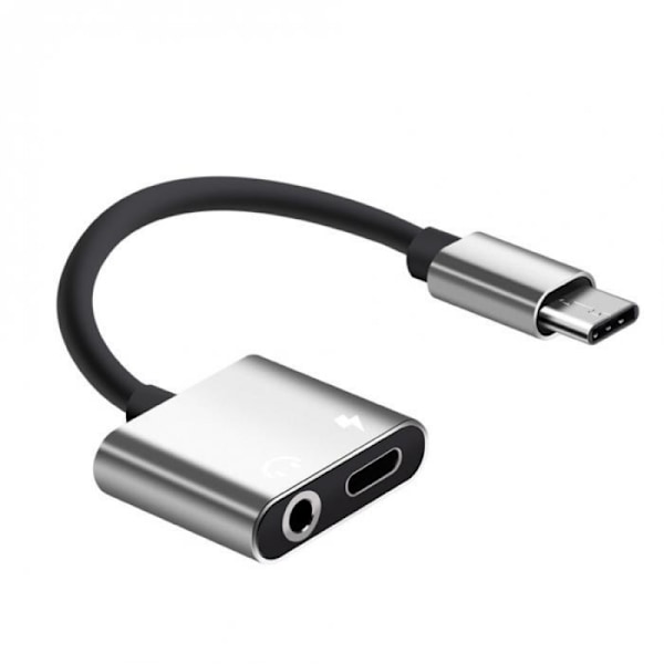 (Hopea) 2CPS Usb-c-sovitin / Usb-c-jakaja ja lisäportti