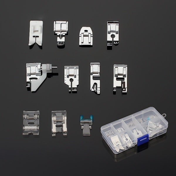 11 stk. trykfod, symaskine kit udskiftning trykfod Pa