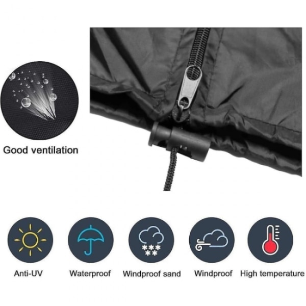 210D Vattentätt Oxfordtyg Extra Stor Parasol Dragkedja 190cm x