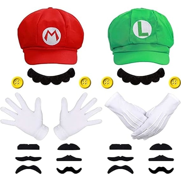 Super Mario -asu Luigi Hat Mario Halloween -asu Cap Straps