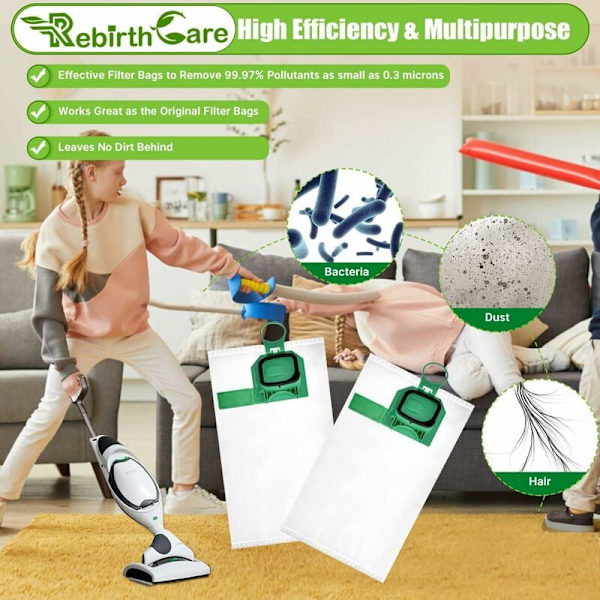 15 st dammsugarpåsar för Vorwerk Kobold VK 140 VK 150 VK140
