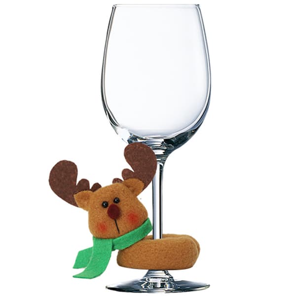 6 stk. Mini vinglas julepynt spisebord dekoration Chr
