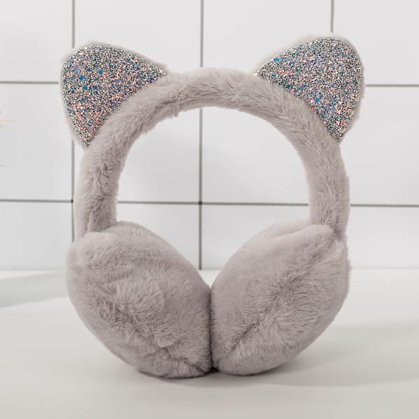 Svart Kreativ ny paljetter Kattöron (Ångad kattöron formad bre