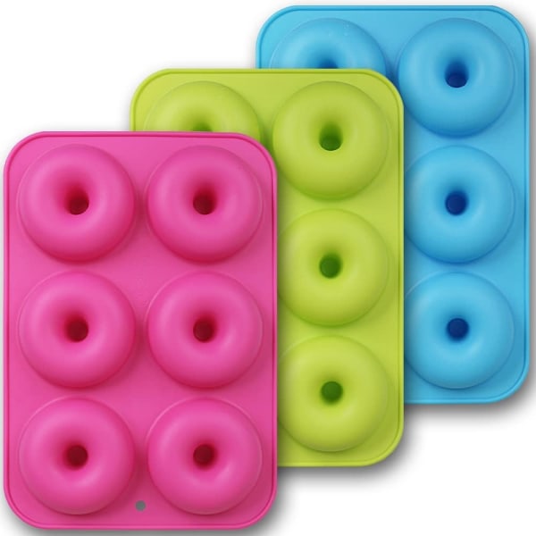 3 stk Donutformer, matkvalitet non-stick silikon Donutformer for