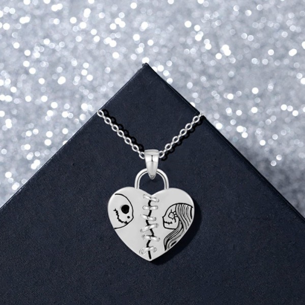 Damekjede 925 Sterling Sølv Jack Skellington og Sally Penda