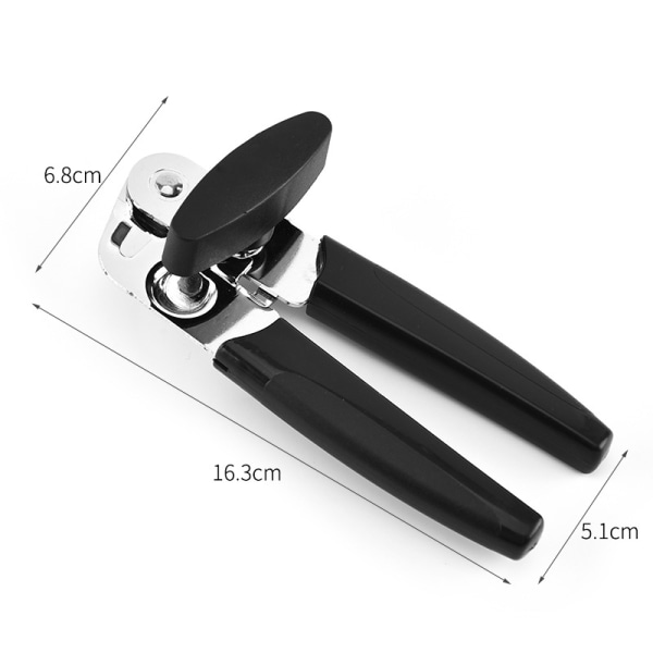 2-i-1 rostfri burköppnare/flasköppnare, 16,3 cm