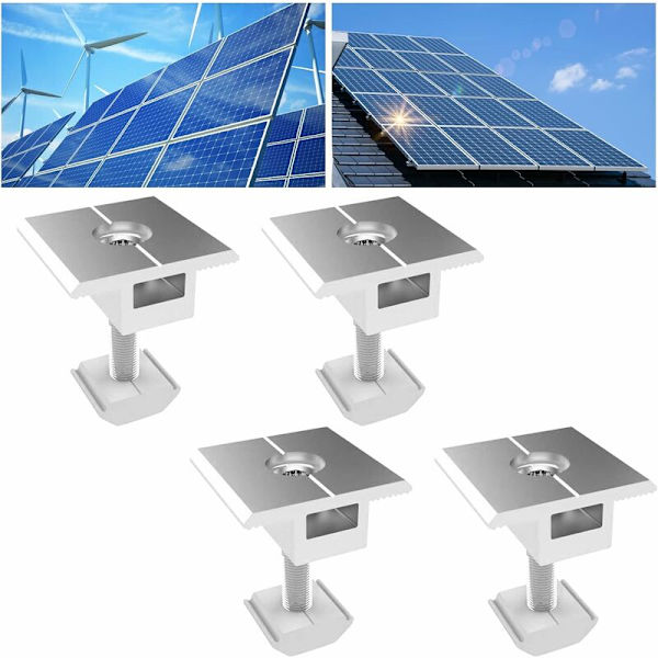 35MM 4 st Aluminiumlegering Solpanel Montering Fäste Solpanel Fixering Br
