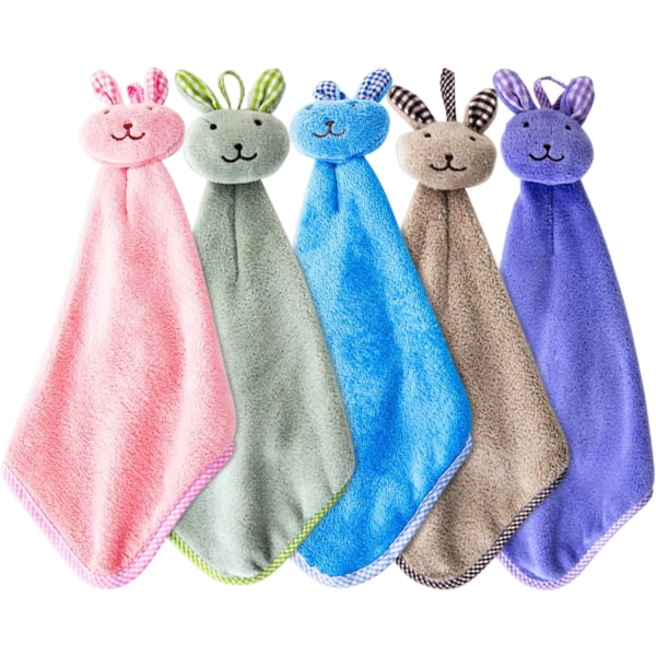 5 Pieces Children's Towels, Children's Hand Towel Hanging Hand To