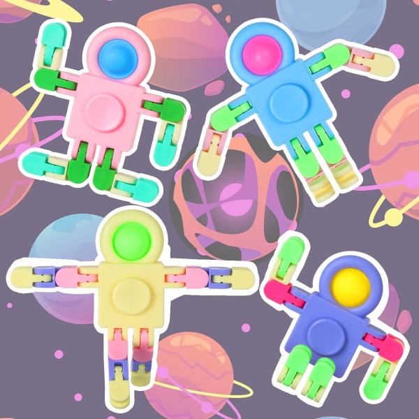 Fidget Snap Leksaker och Sensoriska Wacky Tracks Leksaker Robot Rolig Stress