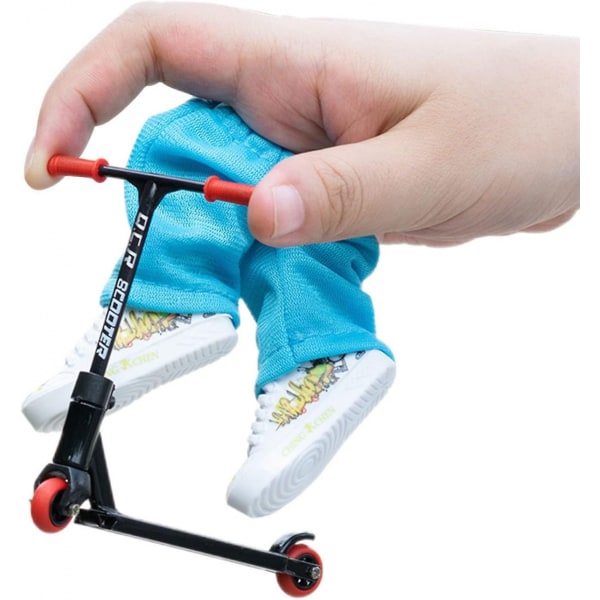 Finger Toys Legering Finger Skateboards Legetøjssæt Interaktiv Finger Scooter Legetøj Fingerbevægelse Skooter Med Finger Scooter Fingersko Fingerbukser A