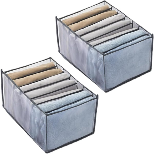 2 Pack Collapsible Drawer Storage Boxes for Clothes, Jeans, Pants