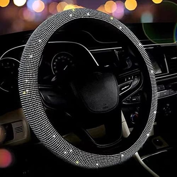 38 cm Crystal Steering Wheel Cover, Universal Diamante Steering W