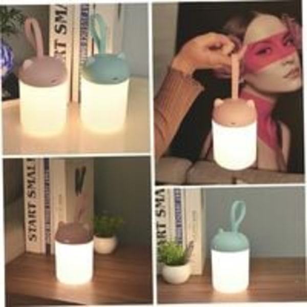 Bærbar natlampe til børn, genopladelig sengelampe, rec