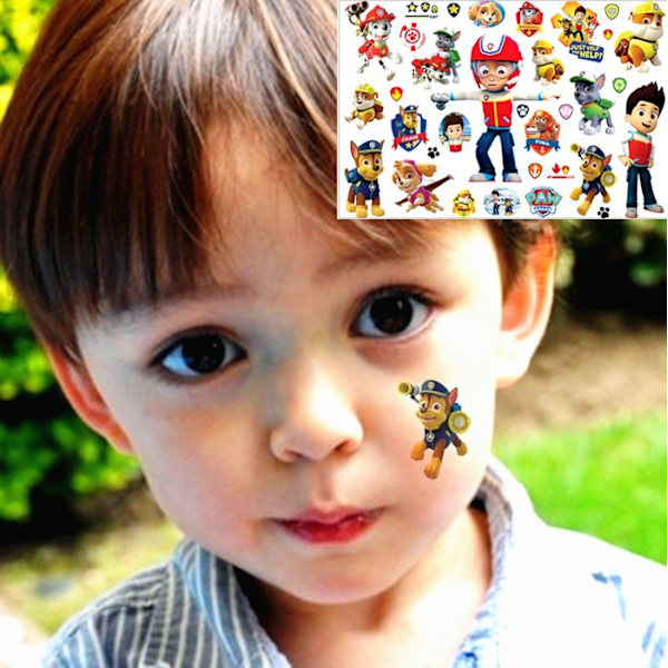 Paw patrull tatueringar - 8 ark - Barn tatueringar multicolor