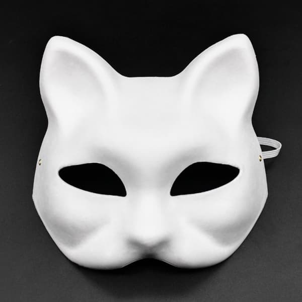 6 stk. tomme kattemaske-masker til performance, kostume, cosplay