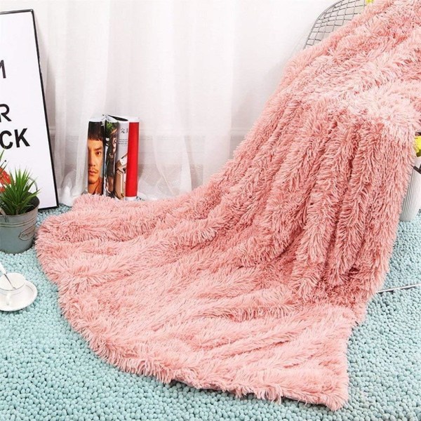 Rutete fleeceteppe Super Soft Faux Fur Look Mikrofiber Rutete Så