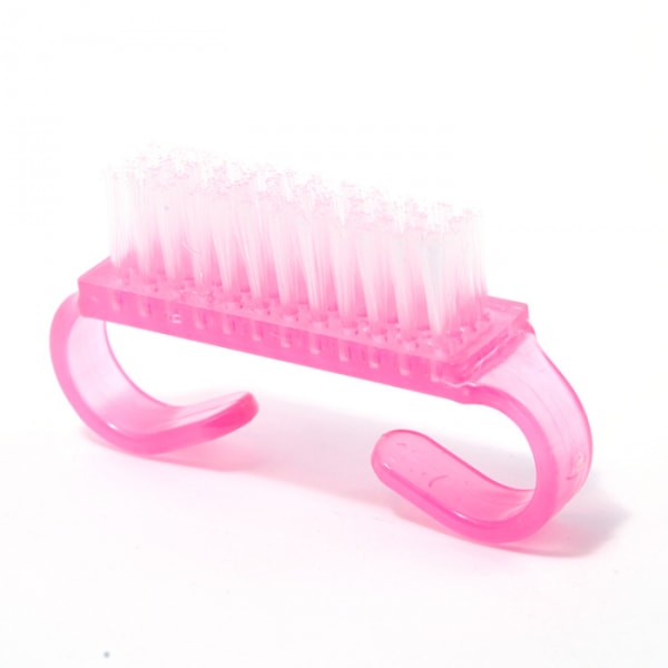 1pc Nail brush pink in plastic Pink