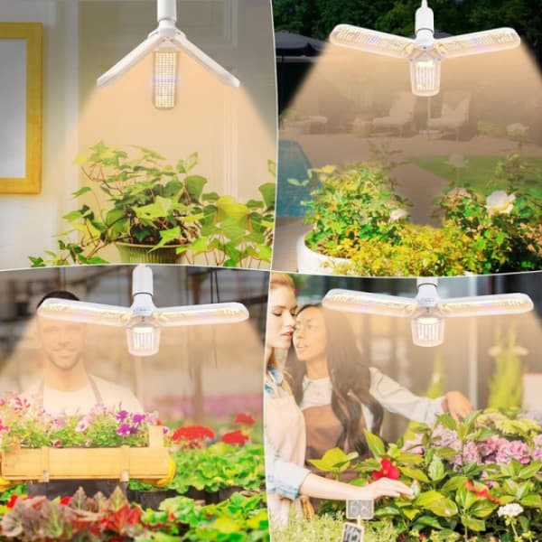 150W LED Vekstlampe, E27 414 LED Full Spectrum Plantelys, Sunlig