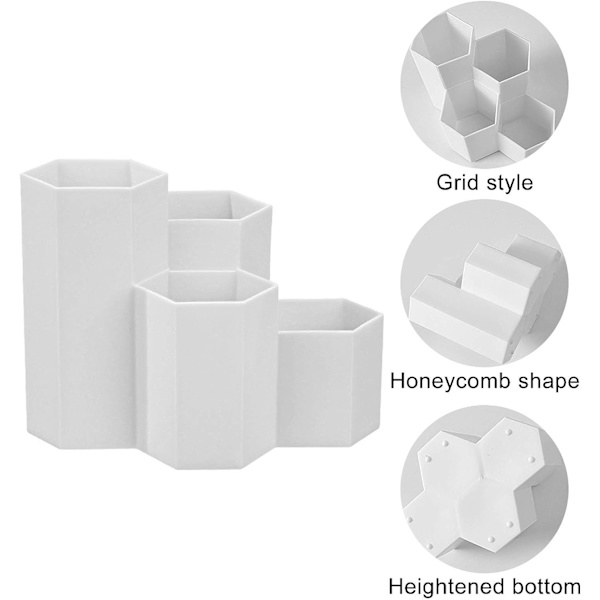 Hexagonal pennhållare, plast hexagonal pennhållare, pennorgani