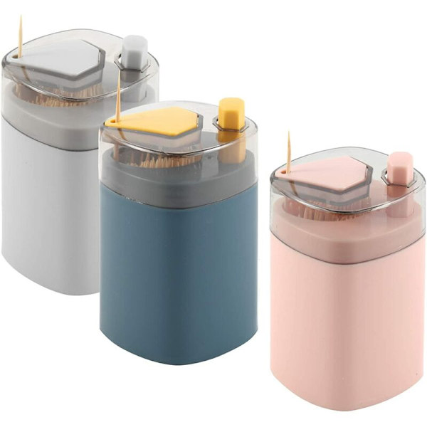 3-delad tandpetare dispenser, automatisk pop-up tandpetare dispenser