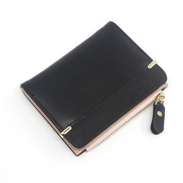 Svart dambrosch liten plånbok, moderiktig plånbok, business c
