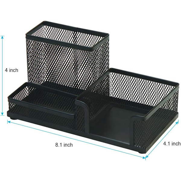 Mesh Metal Skrivebordsarrangør med Penneholder, Skrivebords Penneholder, Skrivebords Pe