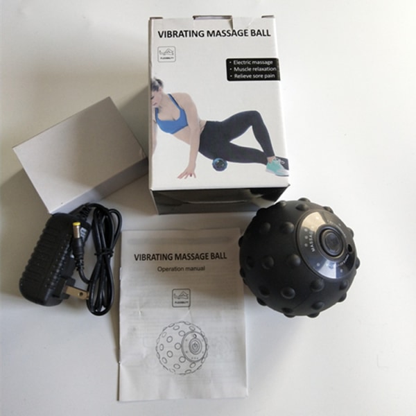 Massageboll med vibration, ergonomisk form och djupverkande surf