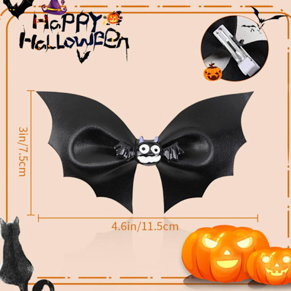 Halloween fladdermus hårspännen klämma Goth Cortex hårtillbehör 2 st fo