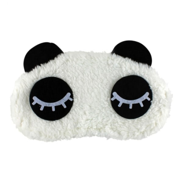 1 st Closed Eyes Panda, Fluffy Sleeping Mask för resor och Relaxa