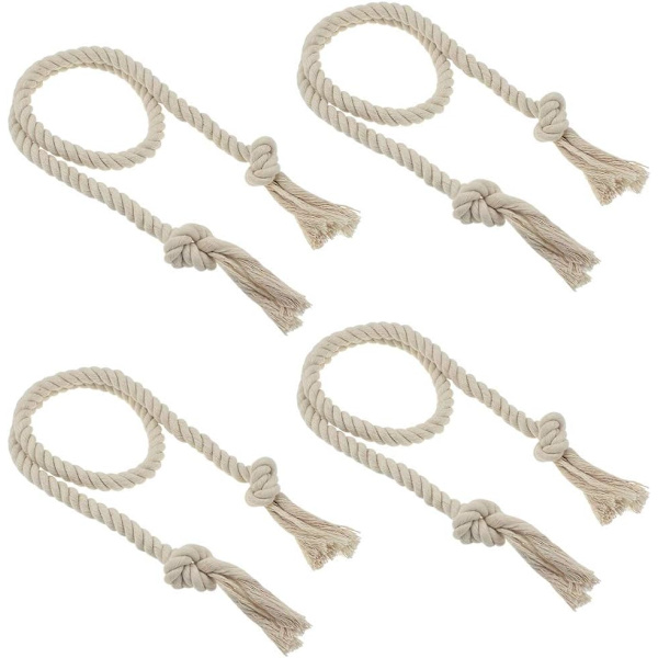 Gardinkys Cotton Reb 2 Par Flettet Loop Gardin Bomuldsreb