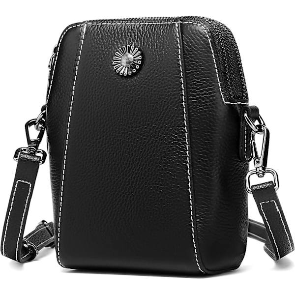 Naisten crossbody-laukku, pieni matkapuhelinlaukku, retro nahkainen crossbody