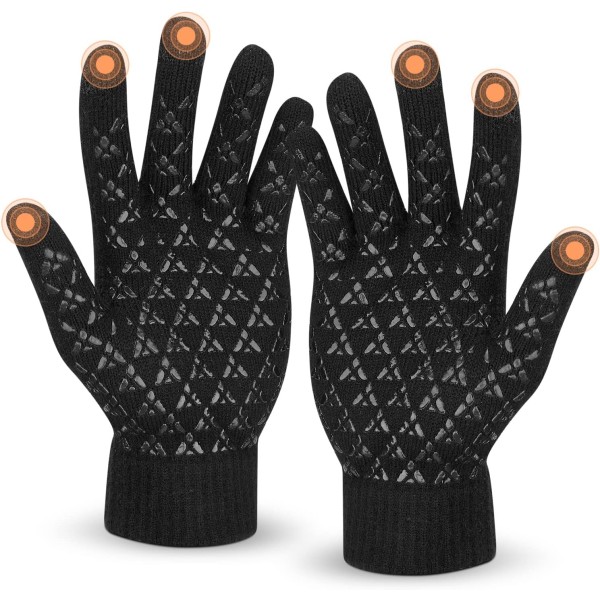 Termiske handsker til mænd og kvinder Vinter Touch Screen Handsker Anti-
