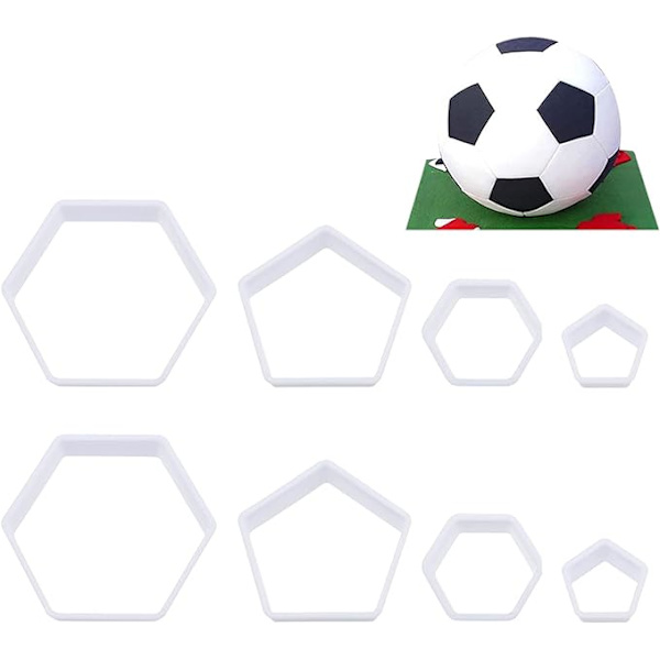 8 stk. fodbold småkage udstikkere fodbold småkage udstikkere plastik