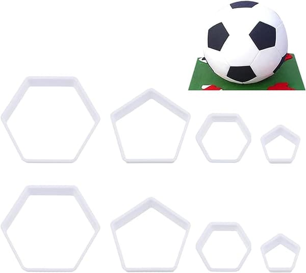 8 stk. Fotballkakeform i plast