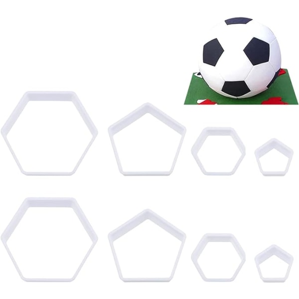 8 stycken Fotbollskakformar Fotbollskakformar i plast