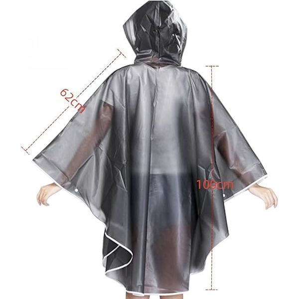 1kpl Sadetakki Poncho, poncho/sadetakki miehille ja naisille, sopii