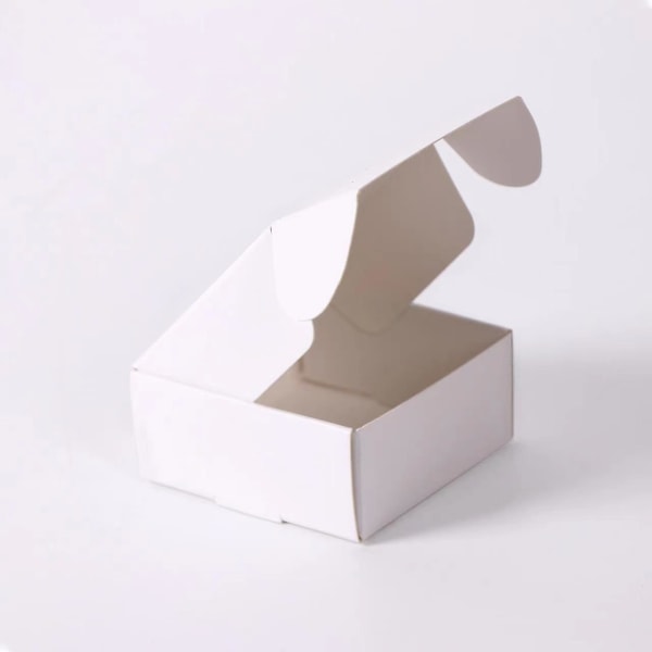 50 pieces of white gift box, retro square paper box container, fo