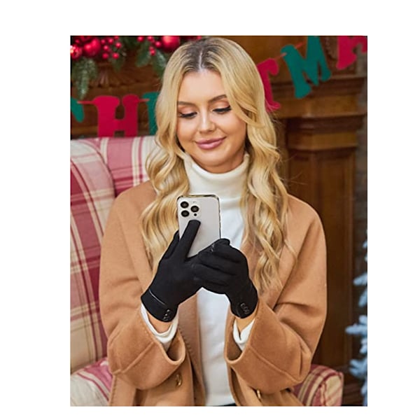 Dame Touch Screen Hansker Dame Tykke Varme Myke Ullforet Wi