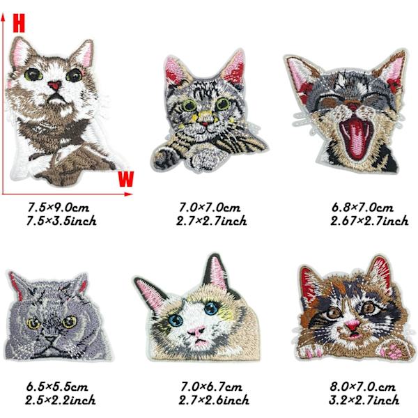 Stryge-på patches, 9 stk. super søde katte og stryge-på patch sy-på Pa