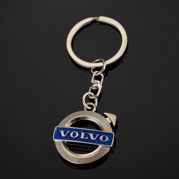 Metal Nøglering Nøglering Badge Tilbehør til Volvo Grey One Size