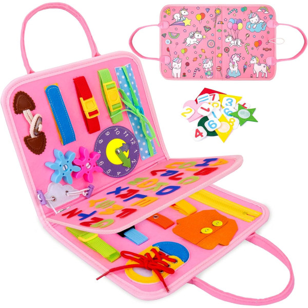 Busy Board Montessori, Montessori Games Educational Toy med Inse