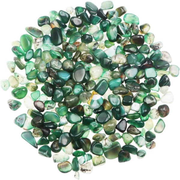 Grønn agat steingrus naturlig krystallkvarts edelsten for hjemmet
