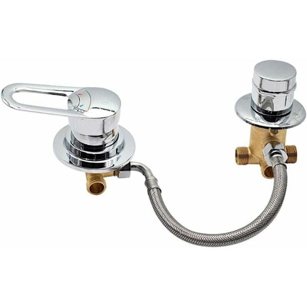 Full Copper Thread Split 3 Functions Diverter Two Piece Shower Ro